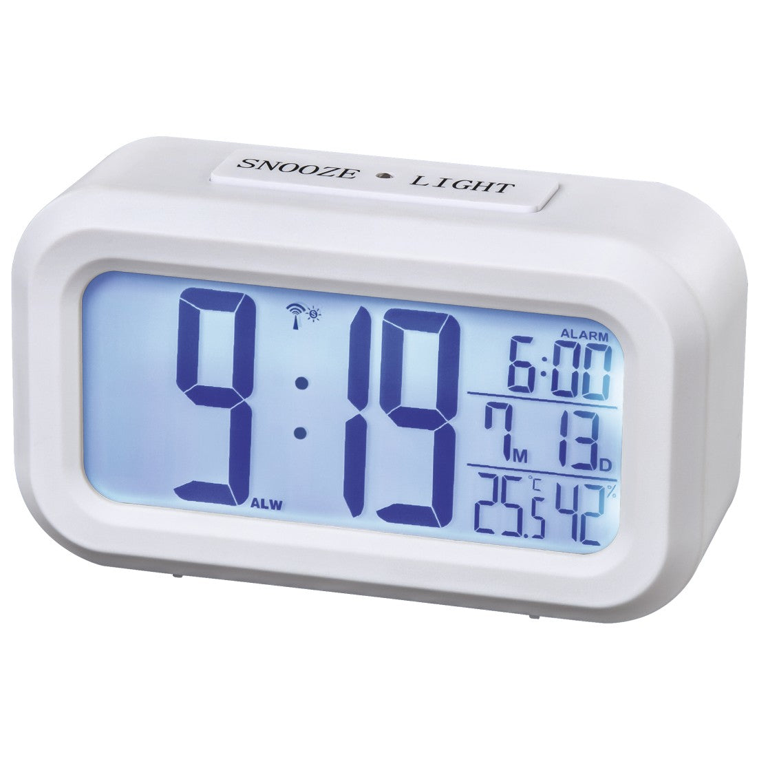 Hama Digitalwecker – Funk, Snooze, Thermometer, 11,8 × 6,5 × 4,0 cm, Weiss