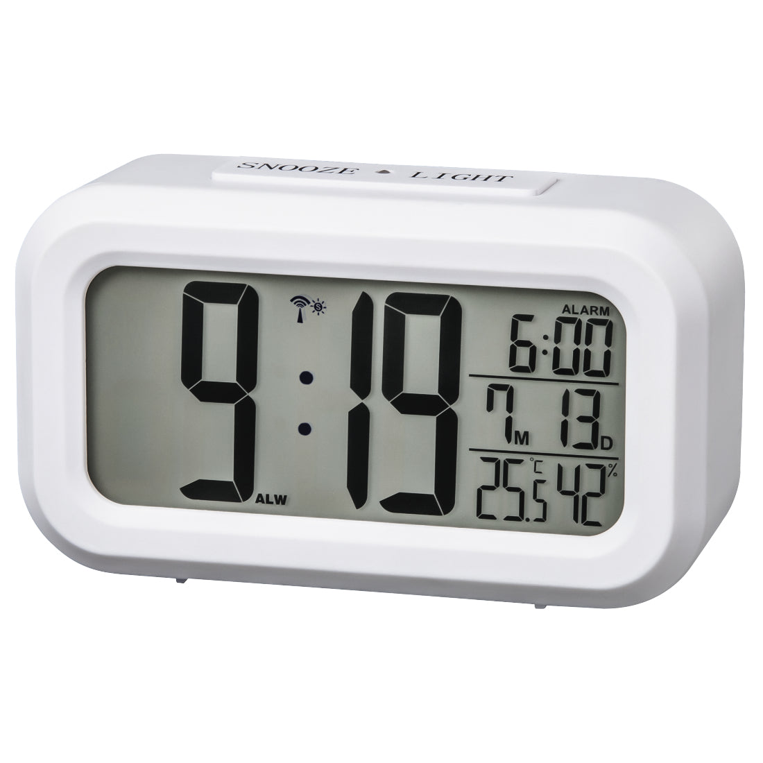 Hama Digitalwecker – Funk, Snooze, Thermometer, 11,8 × 6,5 × 4,0 cm, Weiss