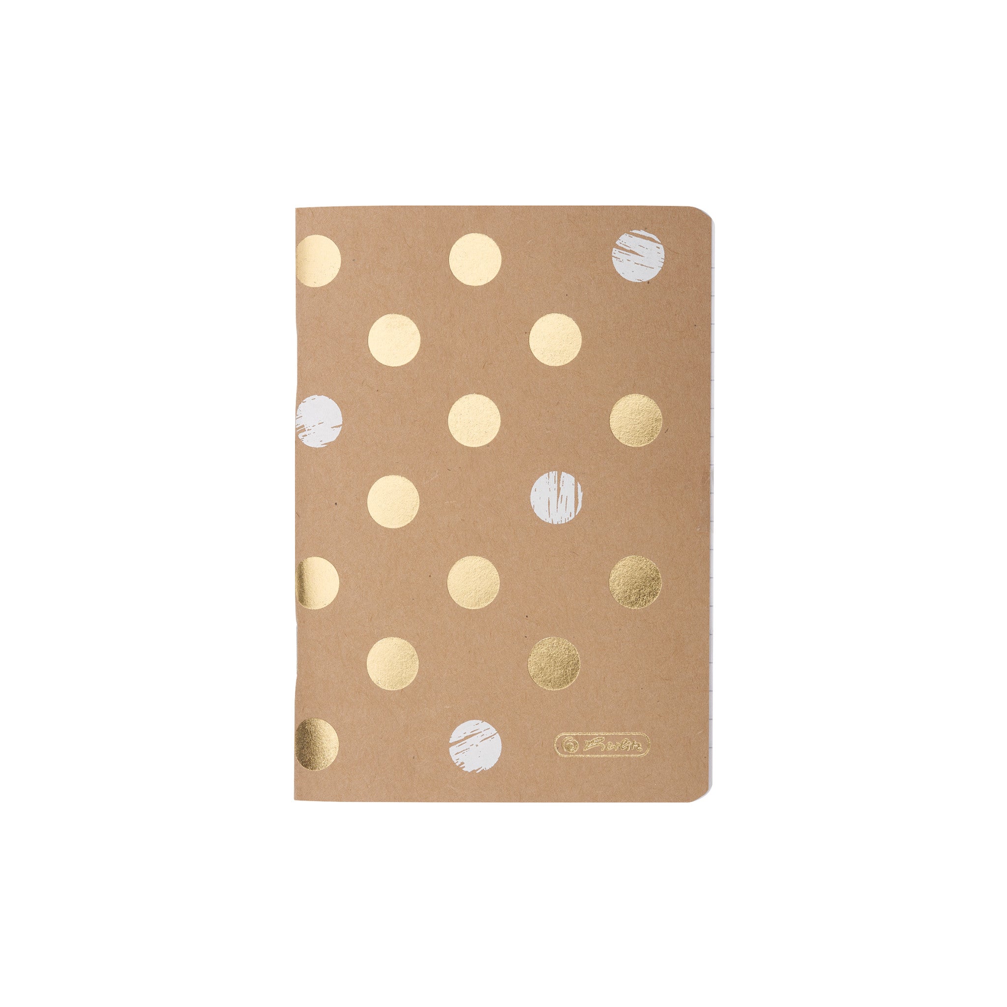 Herlitz Pure Glam Notizheft – A6 – Liniert – 16 Blatt – 70 g/m², Punktmuster, Abgerundete Ecken, Gold