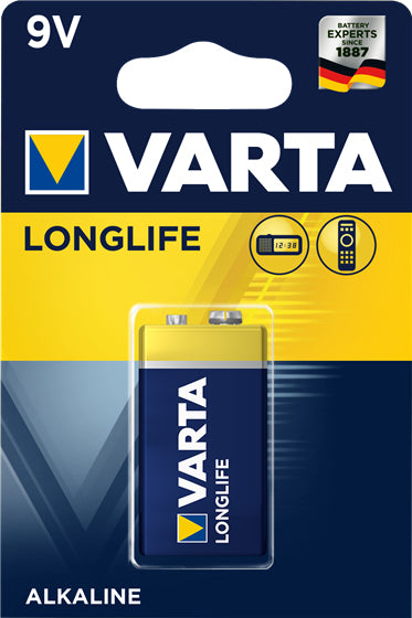 Varta 9V Batterie – Alkaline, 9 V – 1 Stk.