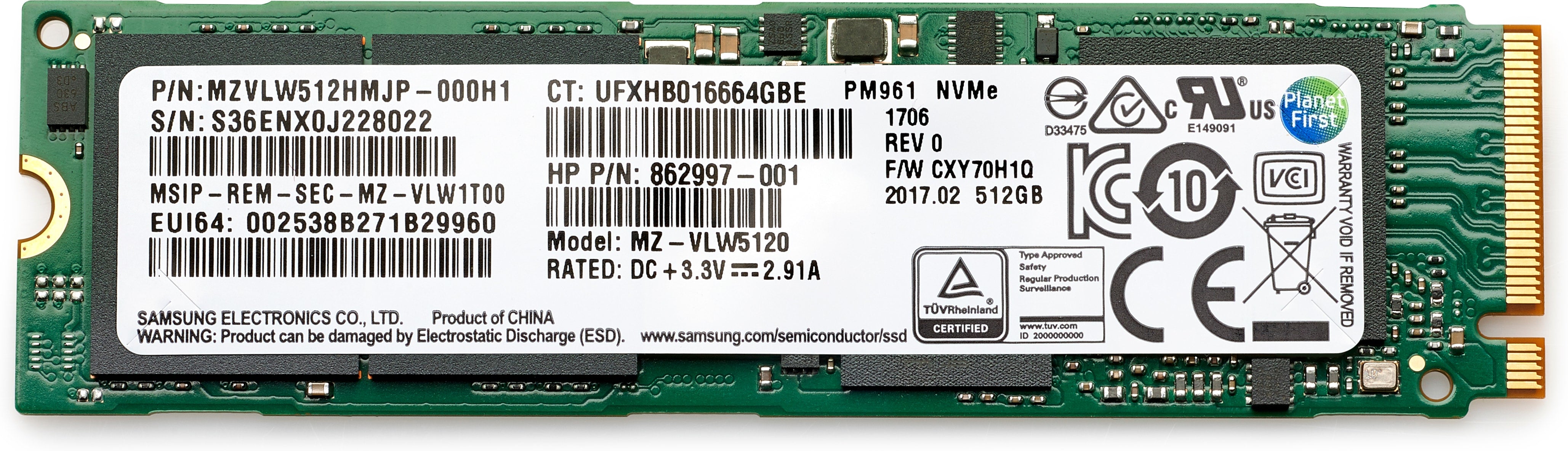 HP 512 GB – M.2 2280, PCIe 4.0 NVMe