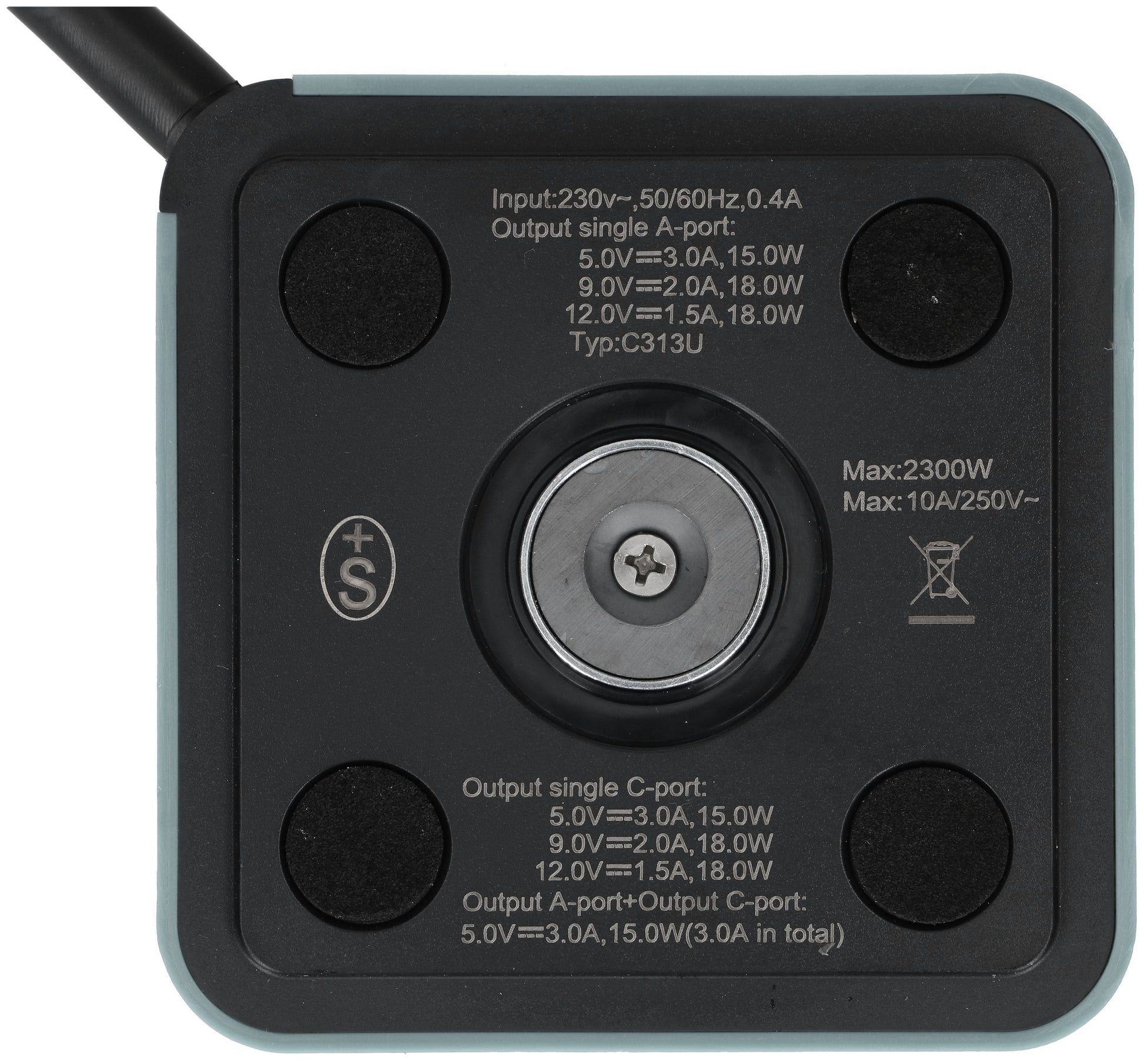 Max Hauri AG Max Hauri Cube Steckdosenleiste T13×3 – USB‑C×1, USB‑A×1 – 2 m Kabel