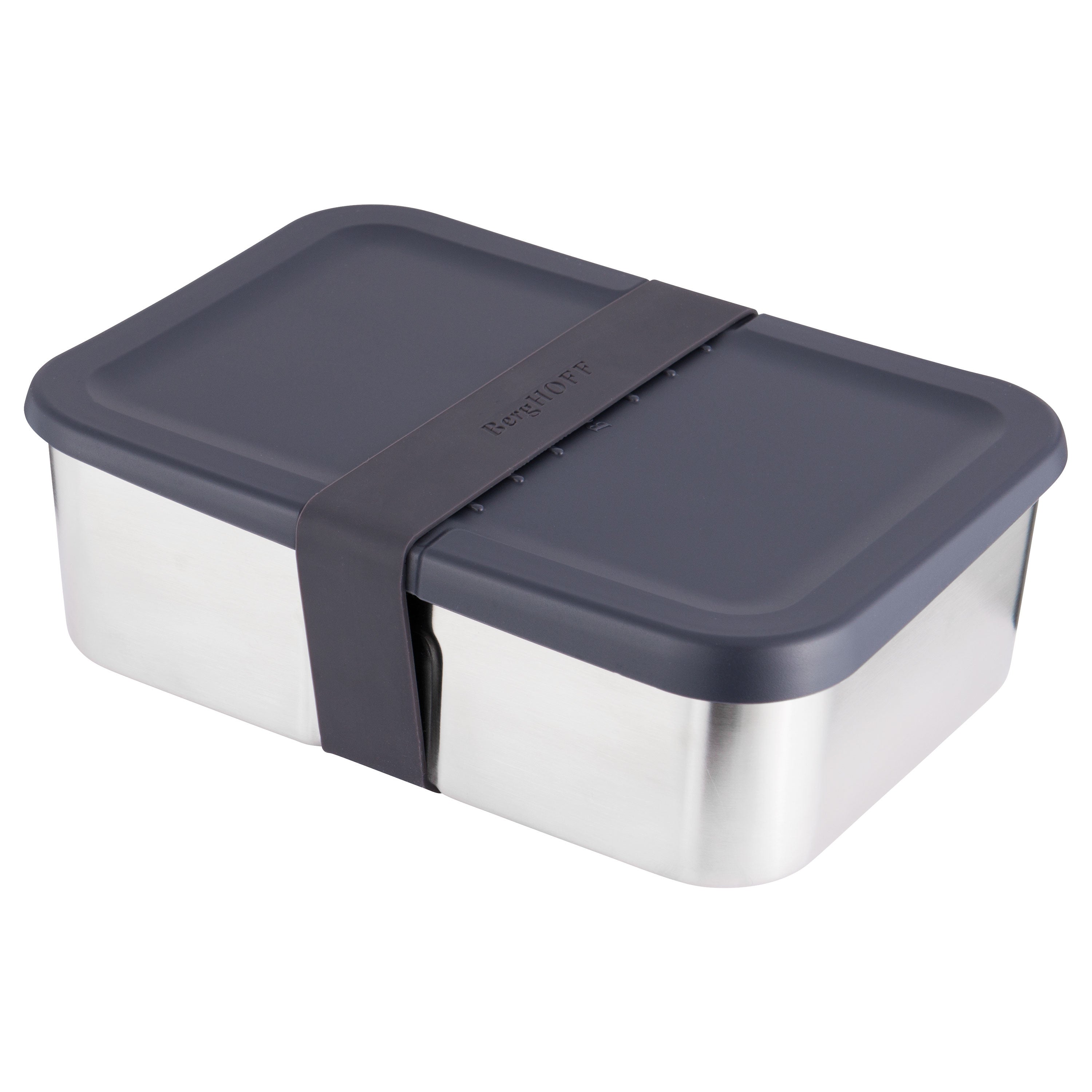 BergHOFF Lunchbox Essentials to Go – 21 × 14,5 × 7 cm, Edelstahl 18/10/Kunststoff, Blau, mit Deckel