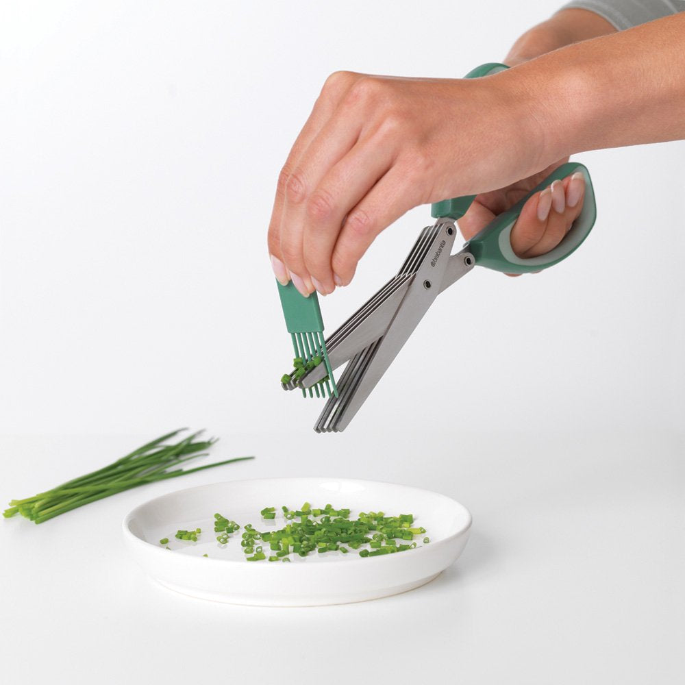 Brabantia TASTY+ – Küchenschere 21,4 cm, Edelstahl/Kunststoff, Grün