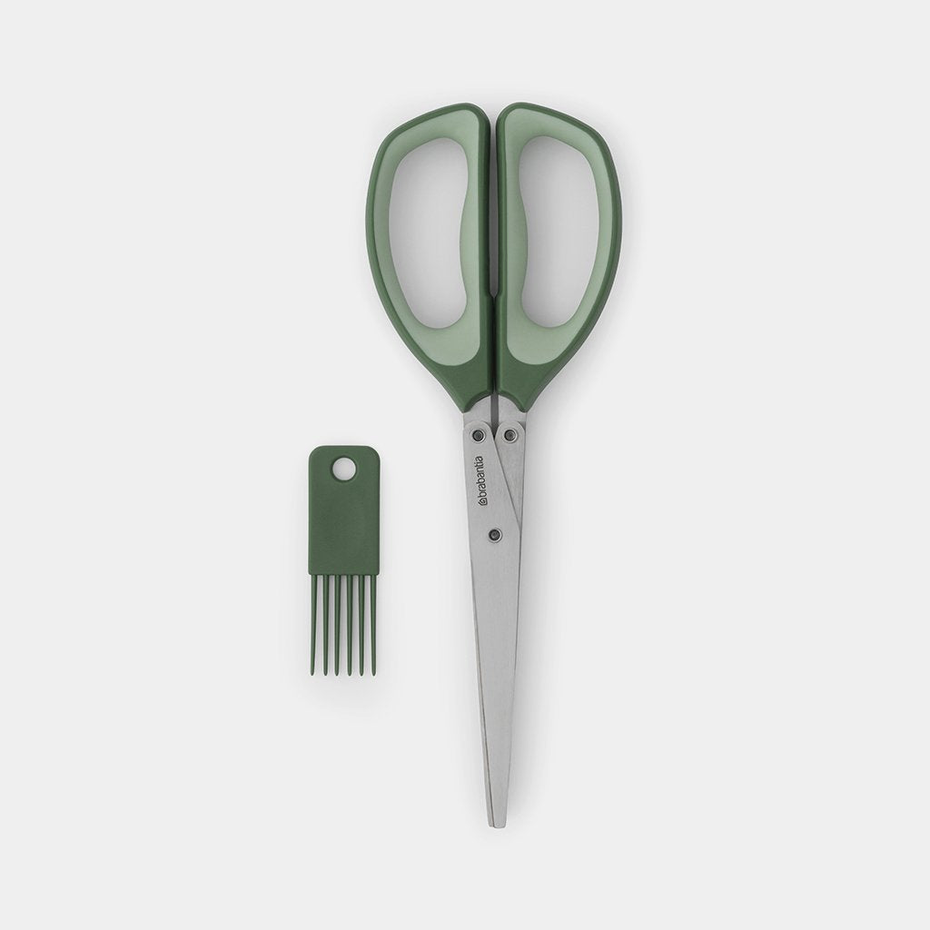 Brabantia TASTY+ – Küchenschere 21,4 cm, Edelstahl/Kunststoff, Grün