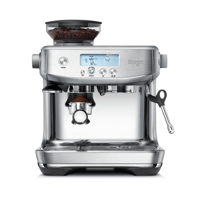 Sage Barista Pro Espressomaschine (Siebträger) – 9 bar, 2 l, Milchaufschäumer, Silber