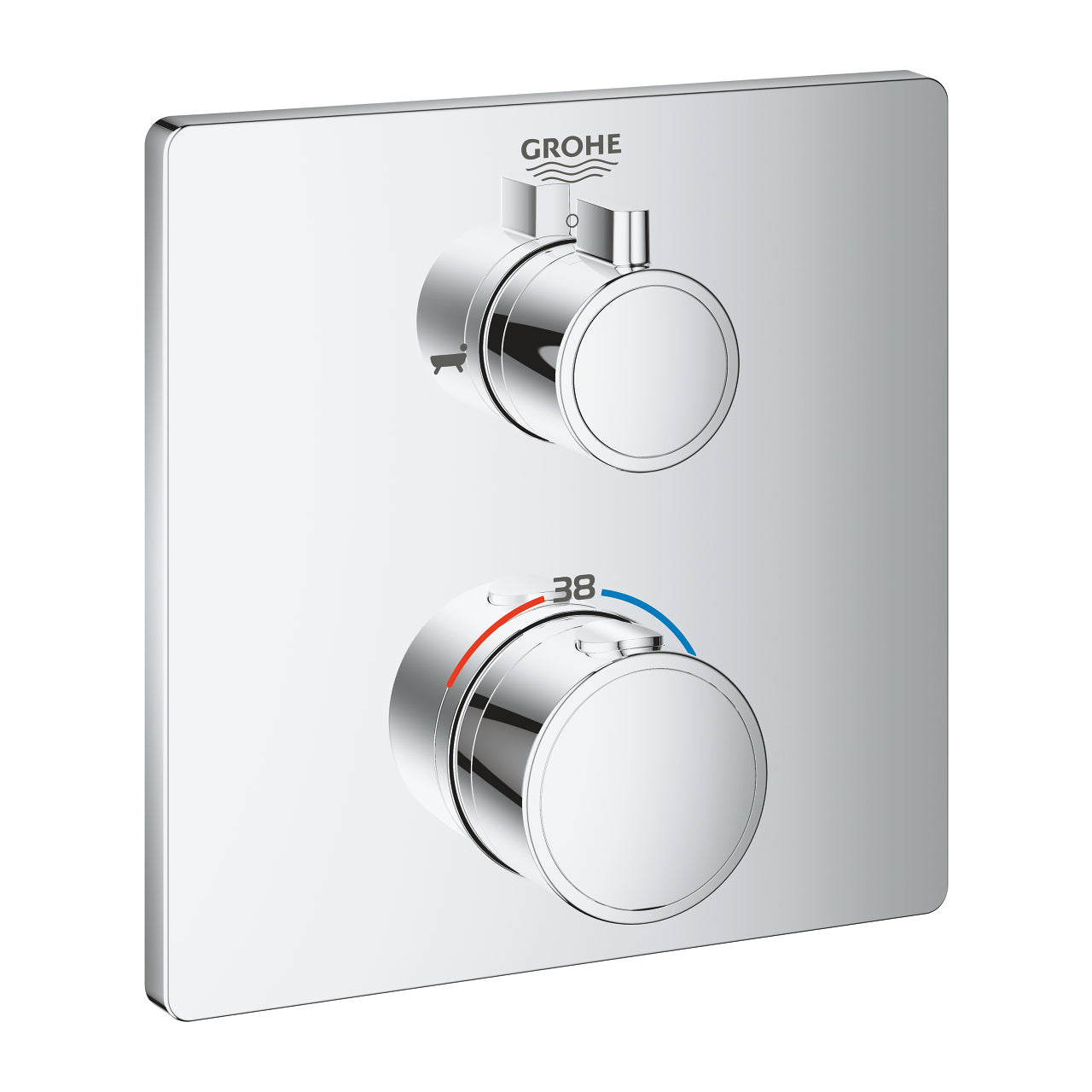 GROHE Badebatterie Grohtherm – Thermostat, Messing, Chrom