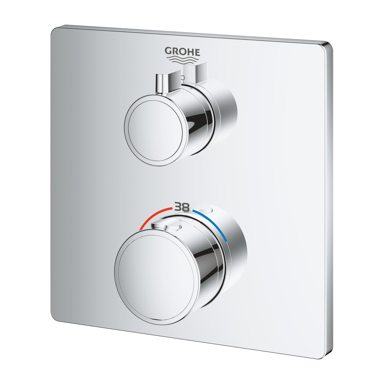 GROHE Grotherm Unterputz-Badebatterie – Thermostat, 20 cm, Messing, Chrom