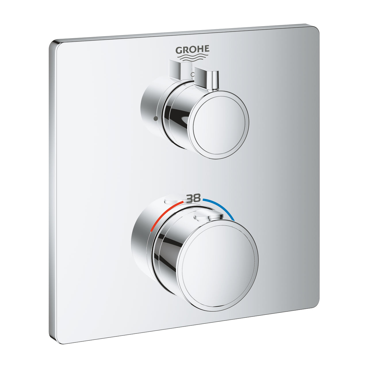 GROHE Grotherm Unterputz-Badebatterie – Thermostat, 20 cm, Messing, Chrom