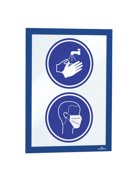 Durable Duraframe A4 Blau – Selbstklebend, Grosspack 10 Stück