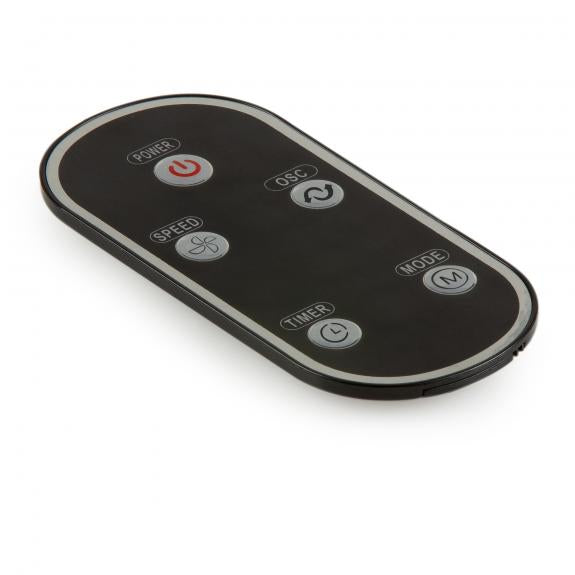 Domo Turmventilator DO8127 – 45 W, 4 Stufen, oszillierend, Timer, Fernbedienung, Schwarz, Silber