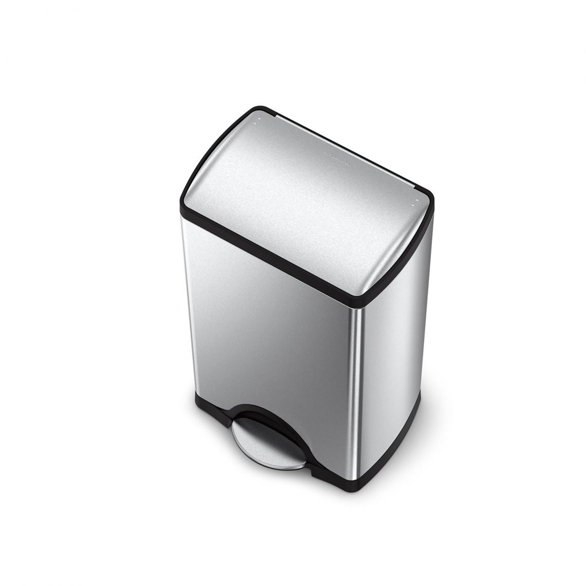 simplehuman Papierkorb – 38 l – Edelstahl – B × H × T 401 × 653 × 318 mm