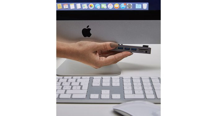 LMP Attach USB-Hub – USB-C, 3× USB-A, 1× USB-C, SD/microSD, 3,5 mm Audio, für Windows/Mac