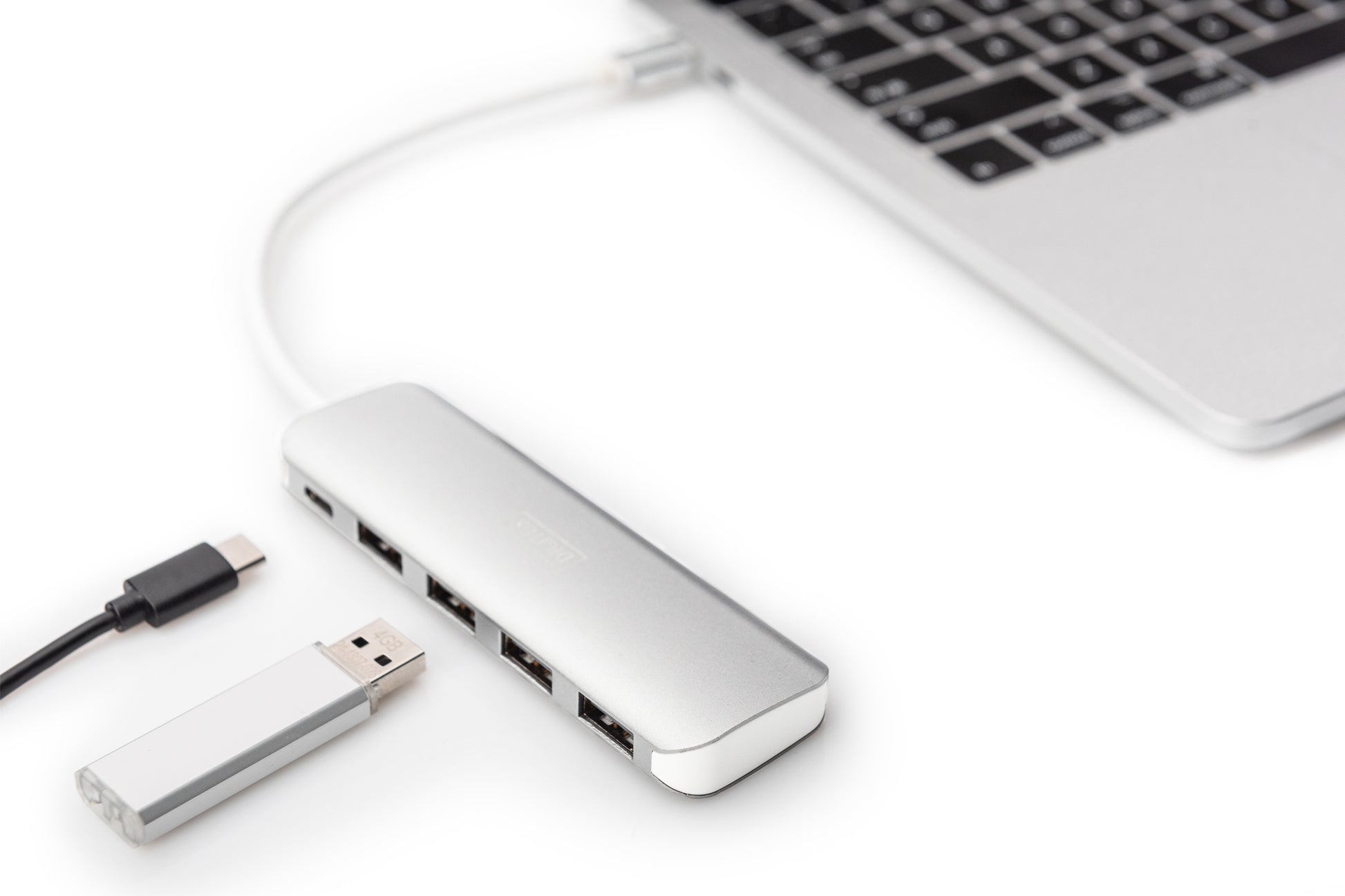 Digitus USB-Hub – USB-C, 4× USB-A, für Windows/Mac/ChromeOS