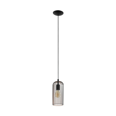 EGLO Deckenleuchte ROCCAMENA 1 – Ø 13 × 110 cm, 60 W, dimmbar, schwarz/kupfer, exkl. Leuchtmittel