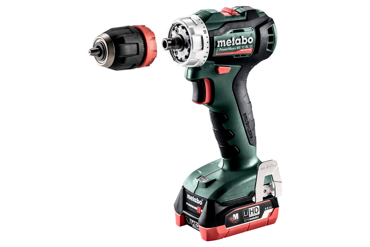 Metabo PowerMaxx BS 12 BLQ Akku-Bohrschrauber – 12 V – 46 Nm – 2×4,0 Ah & Ladegerät