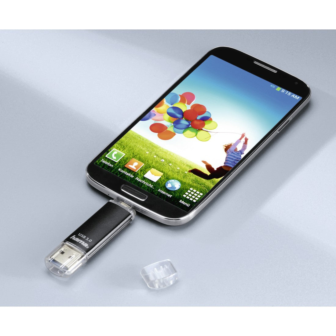 Hama Laeta Twin – 256 GB, USB 3.2 Gen 1 (USB-A/Micro-USB), 40 MB/s, Aluminium, schwarz