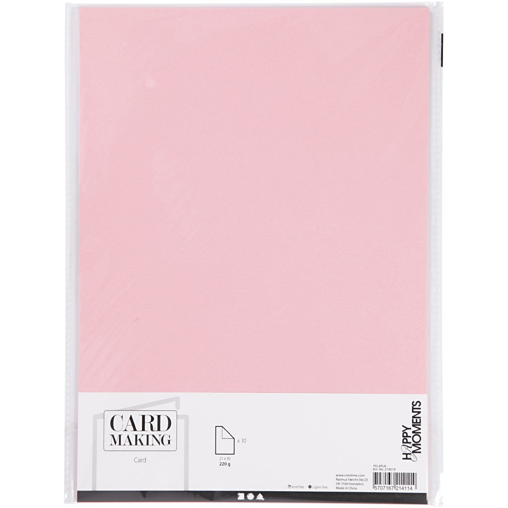 Creativ Company Fotokarton – A4, rosa, 220 g/m² – 10 Blatt