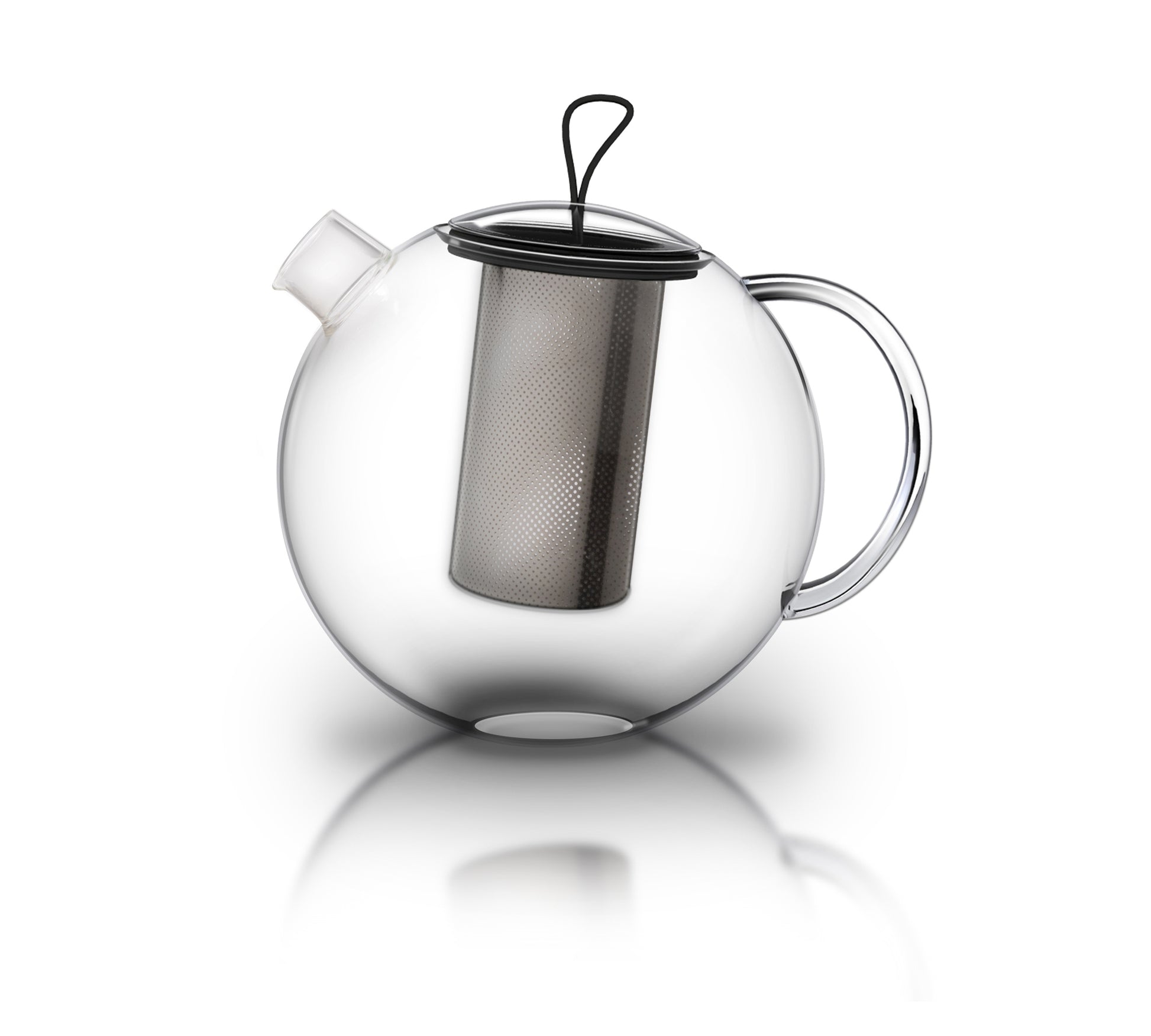 Creano Teekanne – 2 l, Borosilikatglas, transparent, mit Edelstahlfilter, mit Glasdeckel, hitzebeständig