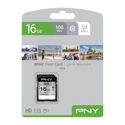 PNY Elite SDHC 16 GB – UHS-I, Klasse 10, U1