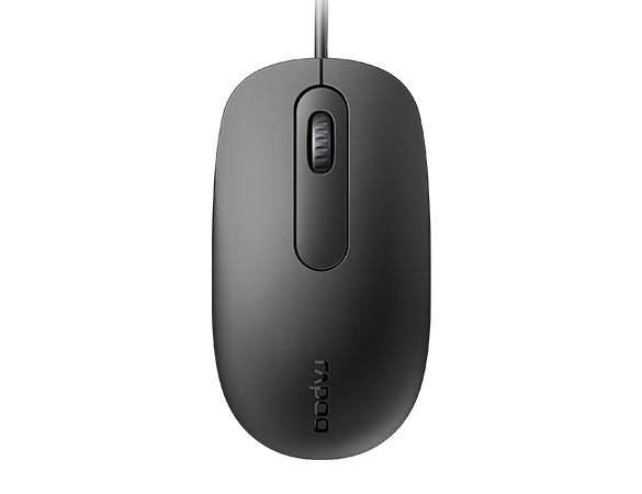 Rapoo N200 – Maus – Kabelgebunden (USB‑A), beidhändig, Schwarz