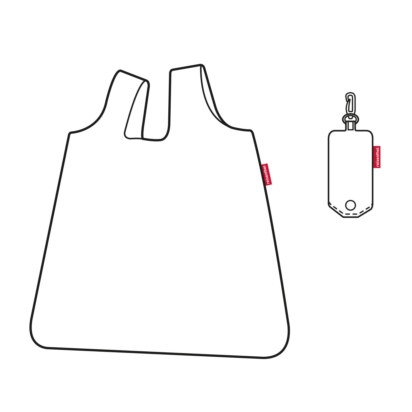 Reisenthel Stofftasche Polyester, Schwarz, 450×535×70 mm