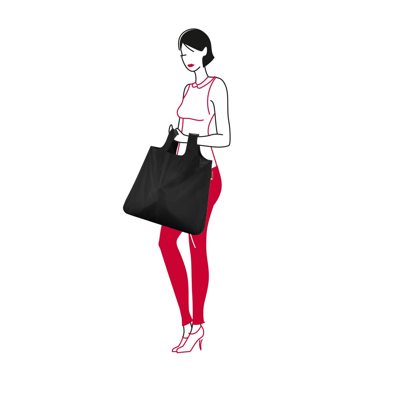 Reisenthel Stofftasche Polyester, Schwarz, 450×535×70 mm
