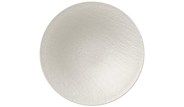 Villeroy & Boch Manu. Rock Suppenteller – 6 Stück, Porzellan, Weiss, Ø 29 cm, Spülmaschinengeeignet