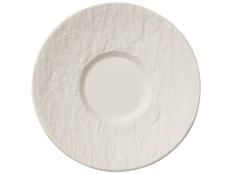 Villeroy & Boch Manufacture Rock Untertasse – Porzellan, weiss, 6 Stück