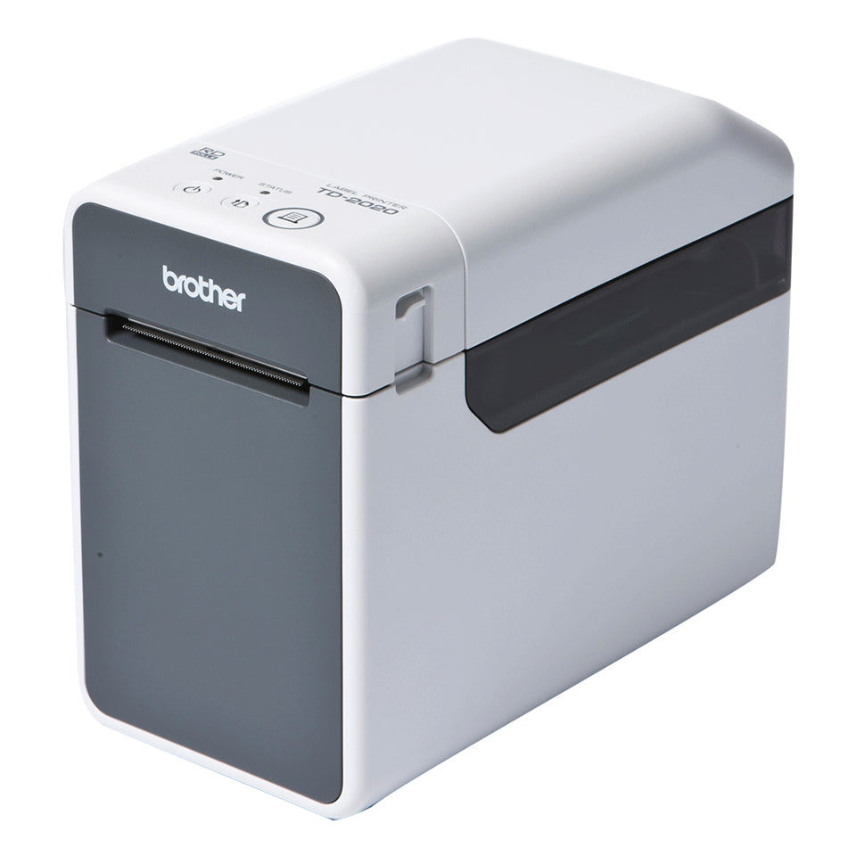 Brother TD-2020A – Etikettendrucker, Thermodirekt, Auto-Cutter, USB, 203 dpi, für Etiketten bis 56 mm