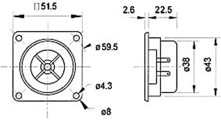 Visaton VS-SC5 – Hochtöner (Kalotte) – 8 Ω, 60 W, 0,5", Schwarz