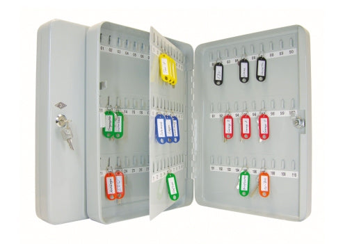 Wedo 10260837X – Schlüsselkasten, für 110 Schlüssel, Stahlblech, Grau, 280 × 80 × 370 mm