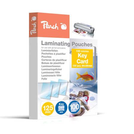 Peach Laminierfolien 64 × 99 mm – 125 µm, glänzend, 100 Stück