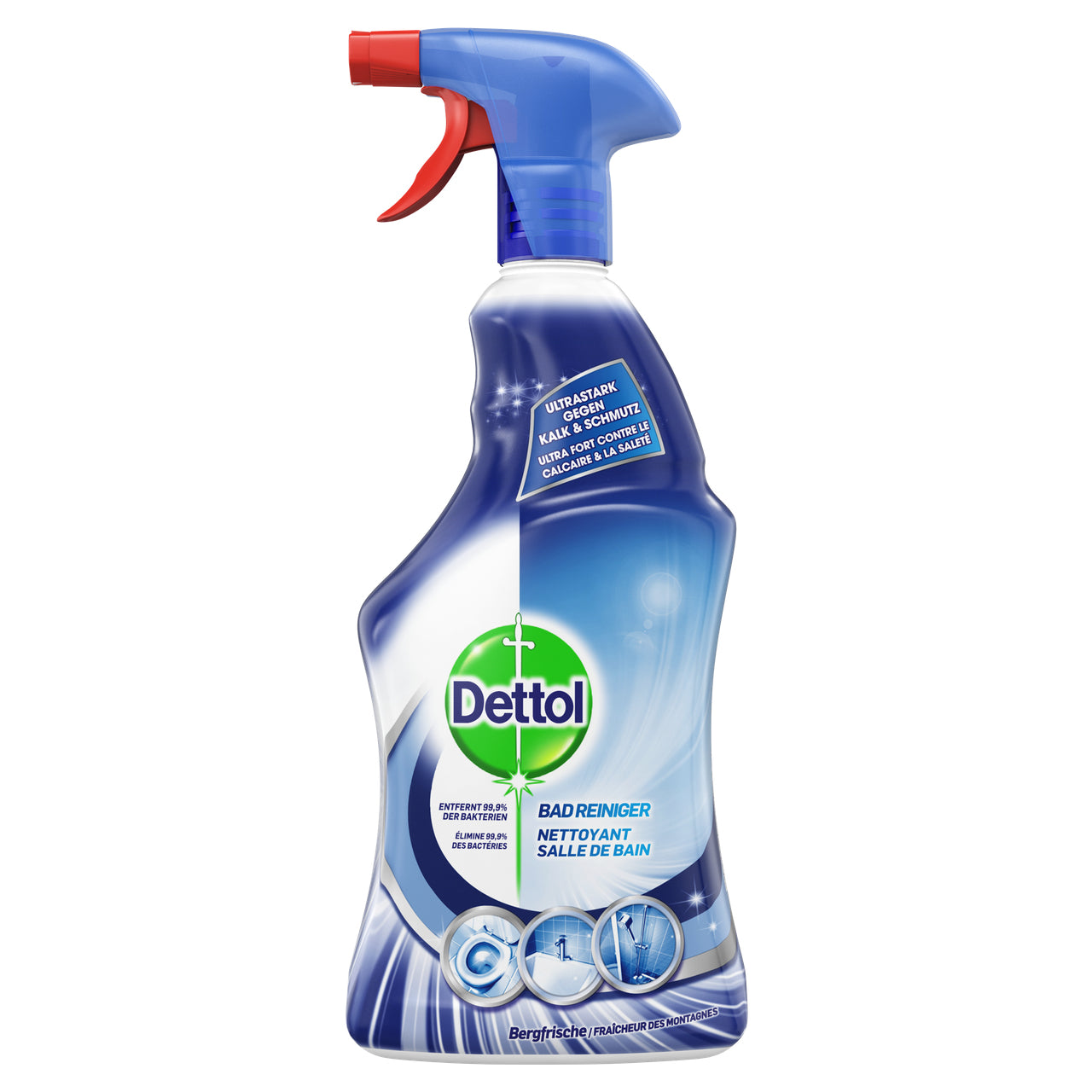 Dettol Spezialreiniger Bad Antibakteriell Bad-/Kalkreiniger – Flüssigkeit, Spray – 750 ml
