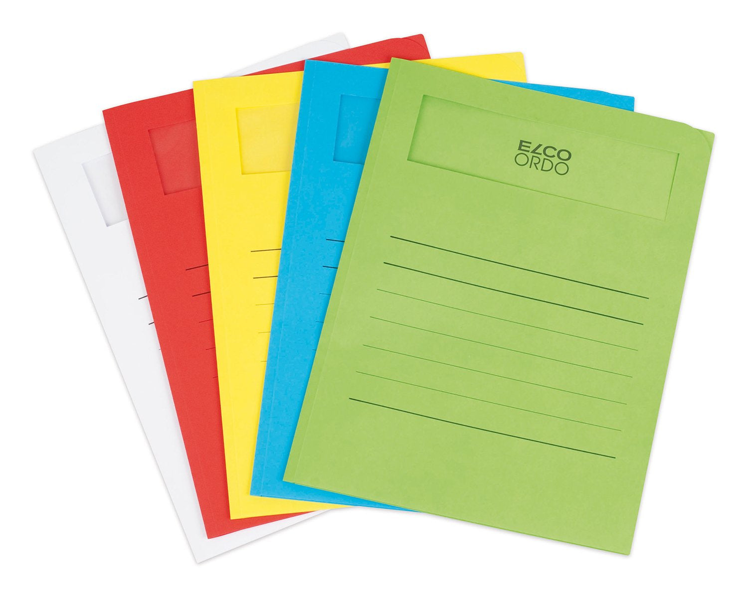 Elco Sichtmappe A4 – farbig sortiert, Papier, 50er-Pack