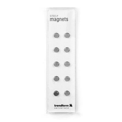 Trendform STEELY Magnete – Ø 6 mm – 10 Stück, silber