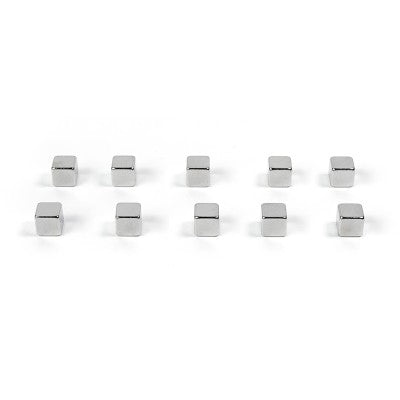 Trendform Magnetwürfel KUBIQ TF19B – 5 × 5 × 5 mm – 10 Stück, silber