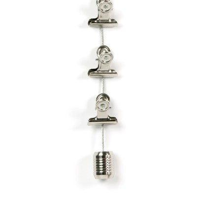 Trendform Fotoleine Clips – 1,5 m – 8 Magnete – Silber