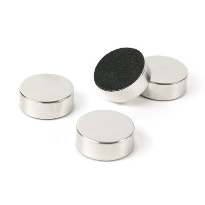 Trendform Tafelmagnete – Ø 23 mm – 4 Stück, Silber, Metall, für Glas-Magnetboards