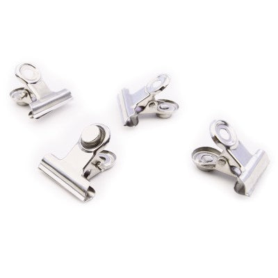 Trendform Magnet-Clip Mini (Pfeil) – 20 × 20 × 6 mm, silber, glänzend, 4 Stück