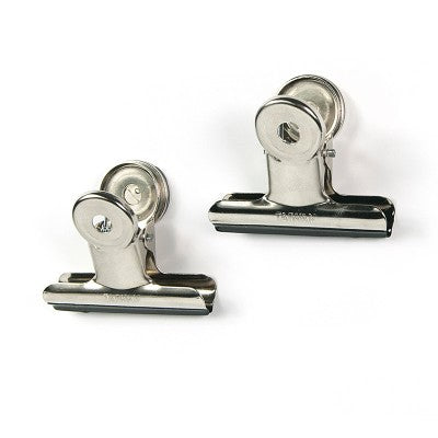 Trendform Magnet-Clip Graffa XL – Haftmagnet, Metall, Silber, 50 × 33 × 48 mm, 2 Stück