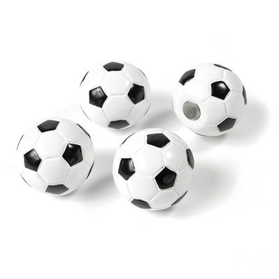 Trendform Tafelmagnete FOOTBALL – Ø 22 mm – 4 Stück, Schwarz/Weiss, Kunstharz