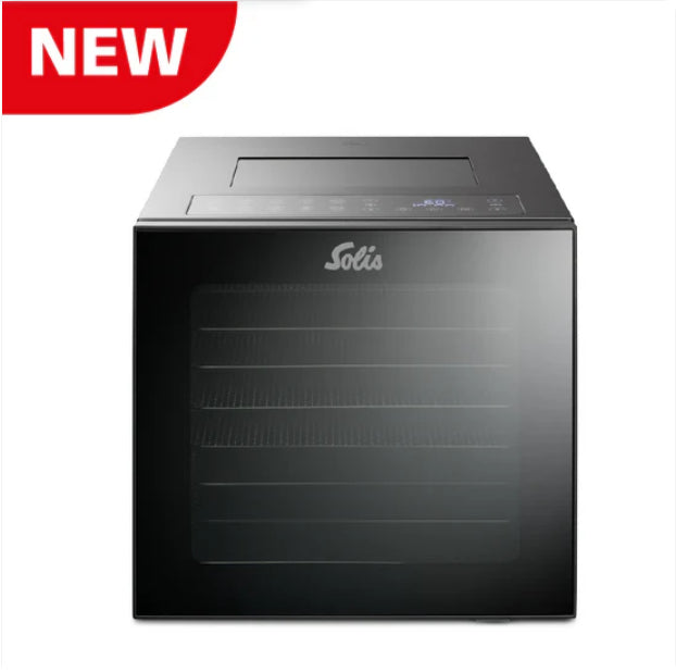 Solis Dörrgerät VitaDry SEV – 8 Edelstahlschalen, 850 W, 48 h Timer – schwarz