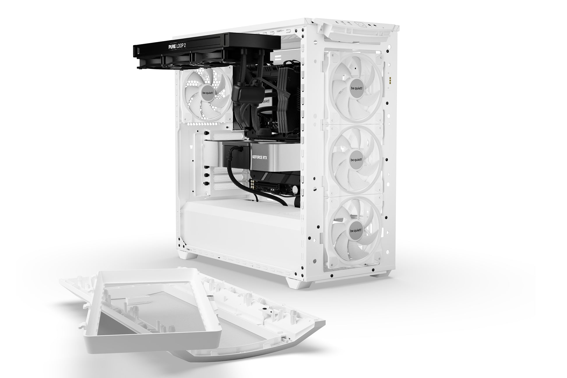 be quiet! be quiet Shadow Base 800 FX – Midi-Tower – Weiss, ATX/EATX/mATX/Mini-ITX, 3×140 mm, Seitenfenster