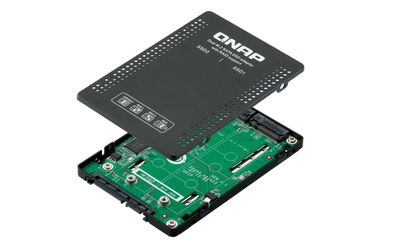 QNAP QDA-A2MAR – 2-Bay SSD-Gehäuse – 2×M.2, für M.2 2280 (SATA, 6 Gbit/s)