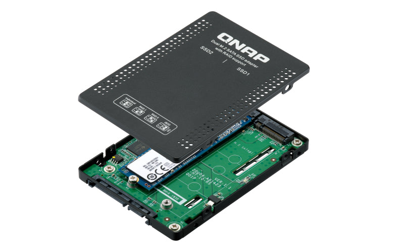 QNAP QDA-A2MAR – 2-Bay SSD-Gehäuse – 2×M.2, für M.2 2280 (SATA, 6 Gbit/s)