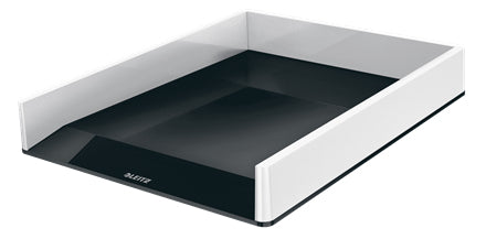 Leitz WOW Duo Colour – Briefkorb für A4, Polystyrol (PS), Schwarz/Weiss, Hochglänzend, 267 × 49 × 336 mm