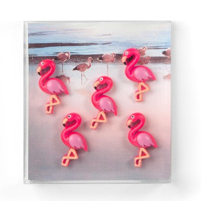 Trendform Flamingo Tafelmagnete – 34 × 7 × 17 mm – 5 Stück, Pink, Kunstharz