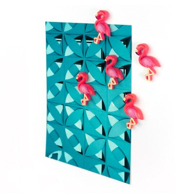 Trendform Flamingo Tafelmagnete – 34 × 7 × 17 mm – 5 Stück, Pink, Kunstharz