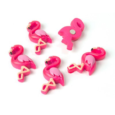 Trendform Flamingo Tafelmagnete – 34 × 7 × 17 mm – 5 Stück, Pink, Kunstharz